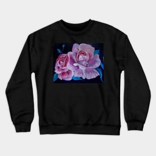 Velvety Pink Rose Petals Crewneck Sweatshirt